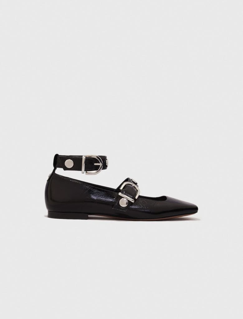 Maje Maje Woman's leather Studded leather Mary Jane flats for Spring/Summer 1
