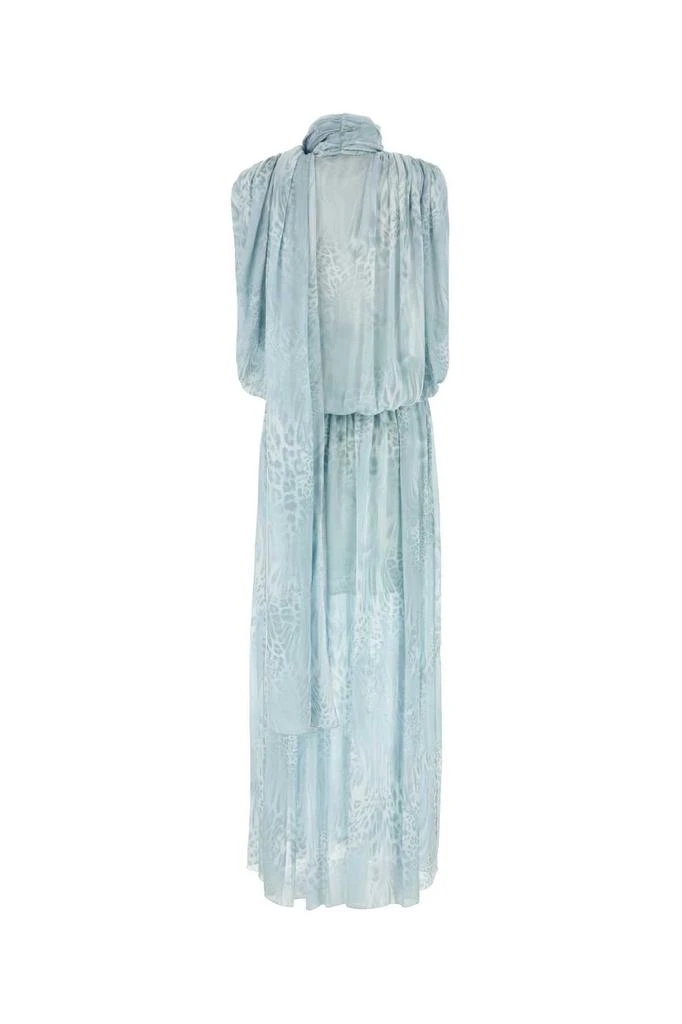 Blumarine Animal Printed V-Neck Maxi Dress – On Sale Now with Up