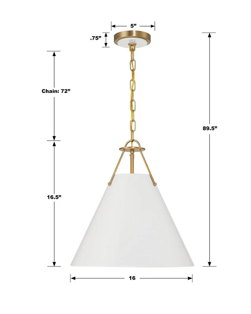 Crystorama Xavier 3-Light Pendant Light 4