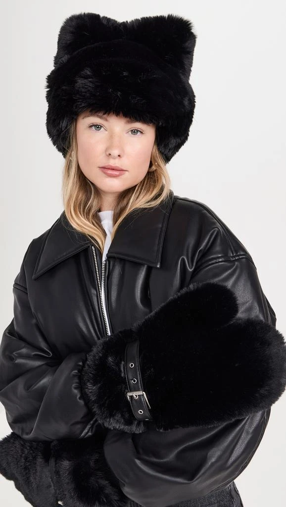 Acne Studios Fluffy Faux Fur Bow Hat 1