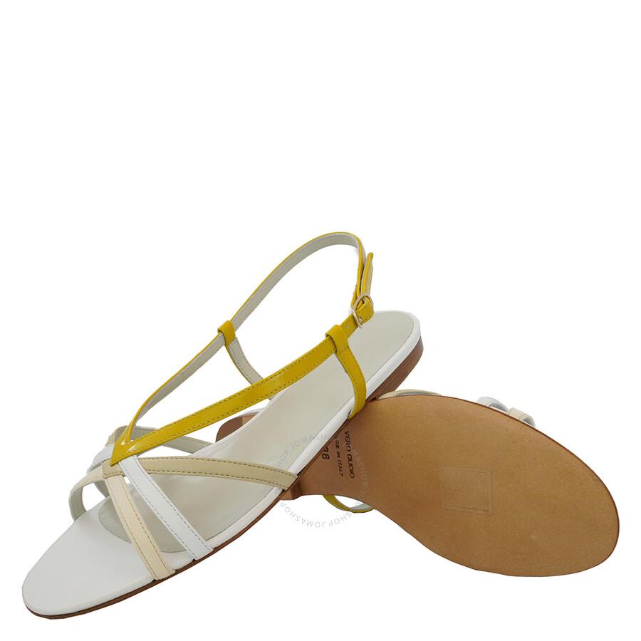 MICHEL VIVIEN Ladies Decca Leather Flat Sandals