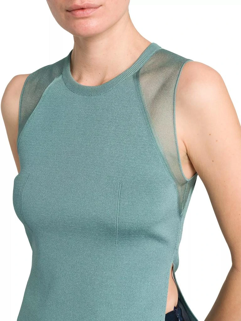 Giorgio Armani Side-Split Knit Tank Top 6