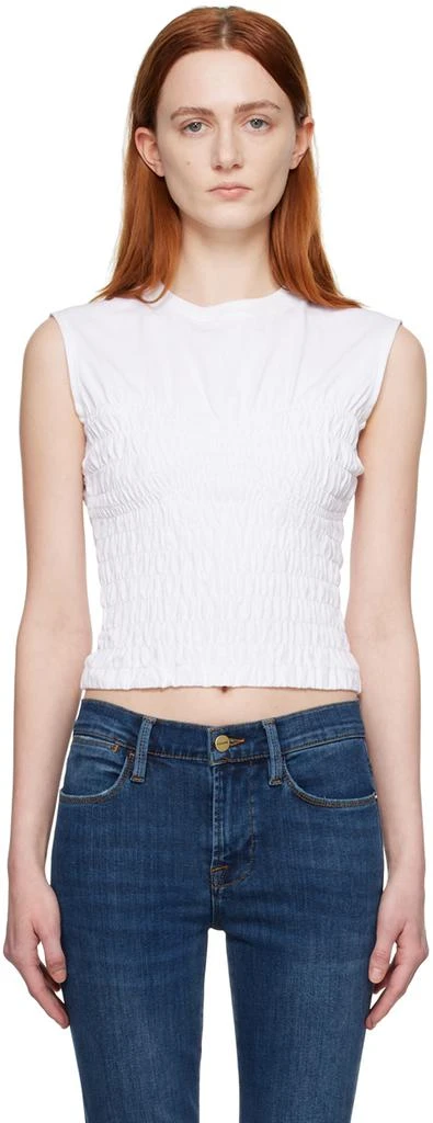 FRAME White Smocked Tank Top 1