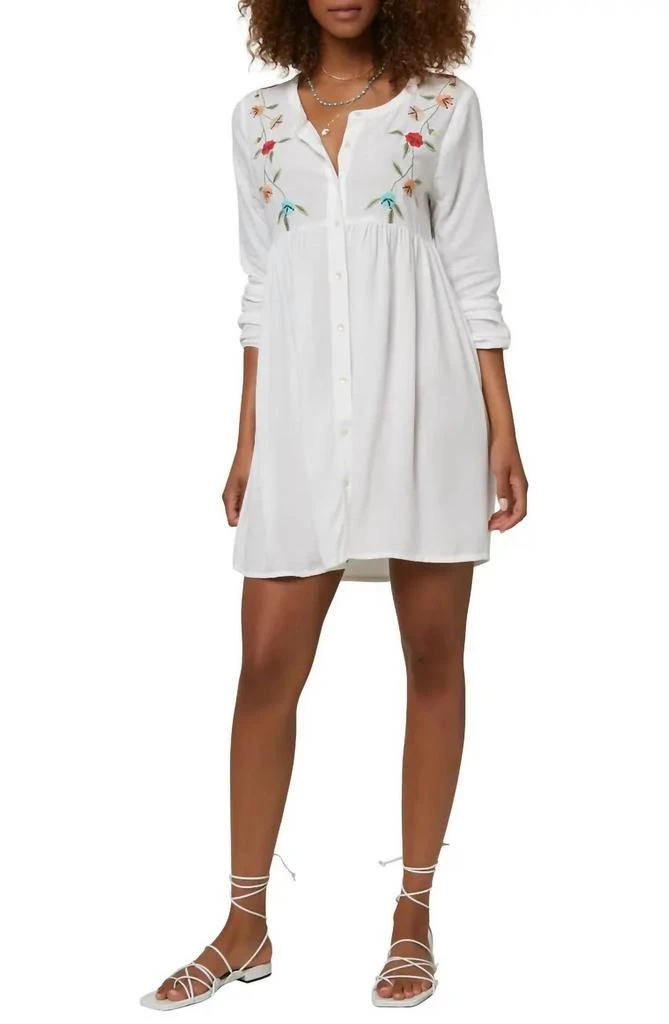 O'Neill O'Neill - Edan Embroidered Button Up Mini Dress 1