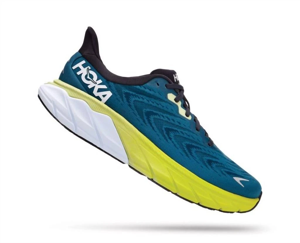 Hoka One One Men's Arahi 6 Wide Running Shoes In Blue Graphite/blue Coral 2