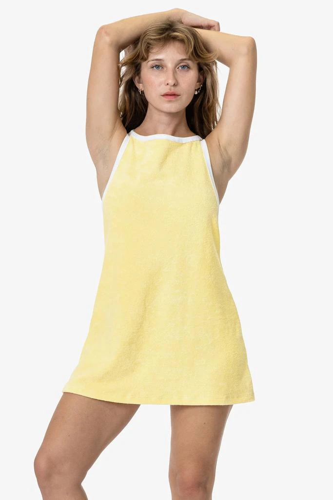 Los Angeles Apparel RLT3629 - Loop Terry Boatneck A-Line Dress 14