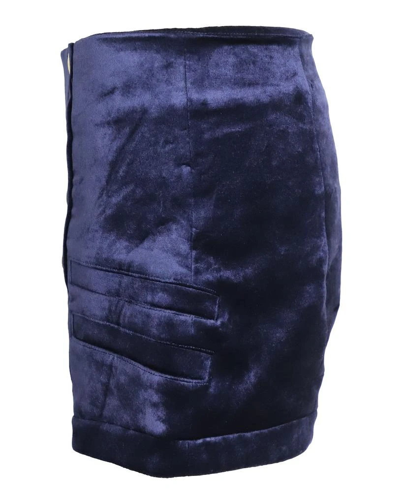 PIERRE BALMAIN Military Blazer and Shorts Set in Blue Velvet 5