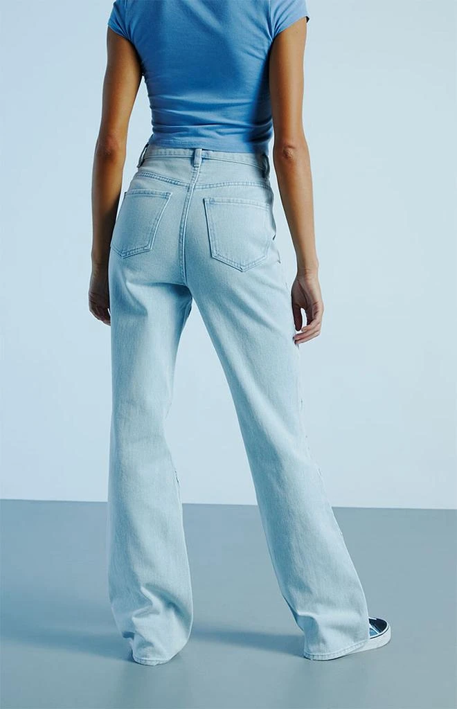 PacSun Light Blue Pintuck High Waisted Bootcut Jeans 4