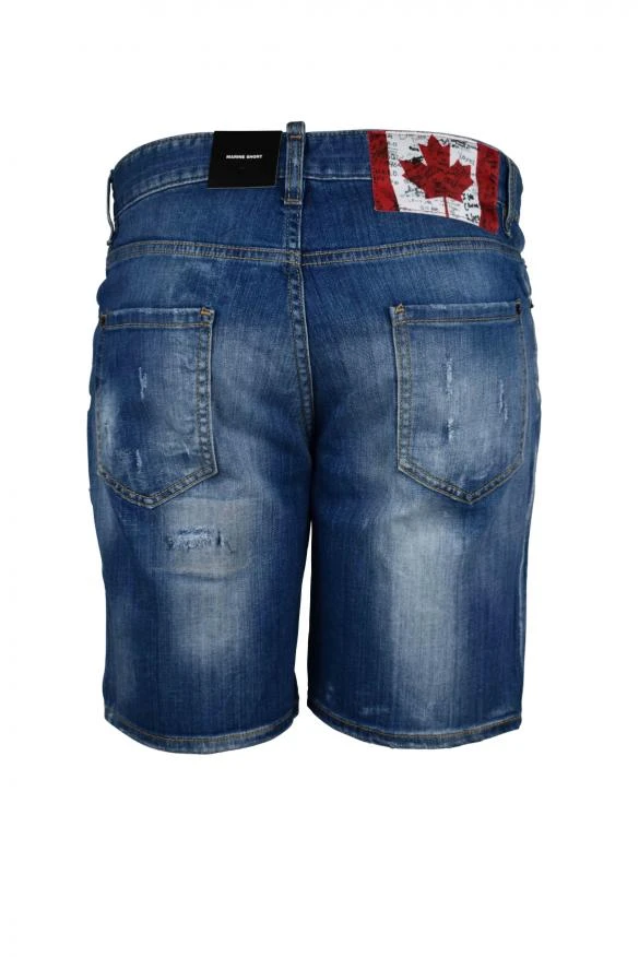 Dsquared2 Luxury shorts dsquared2 blue denim tear off shorts with canadian patch 5