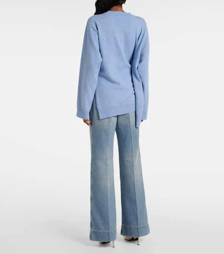 Victoria Beckham Gathered asymmetric wool sweater 3