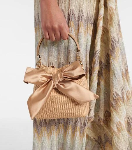 Jimmy Choo Bon Bon raffia bucket bag 2