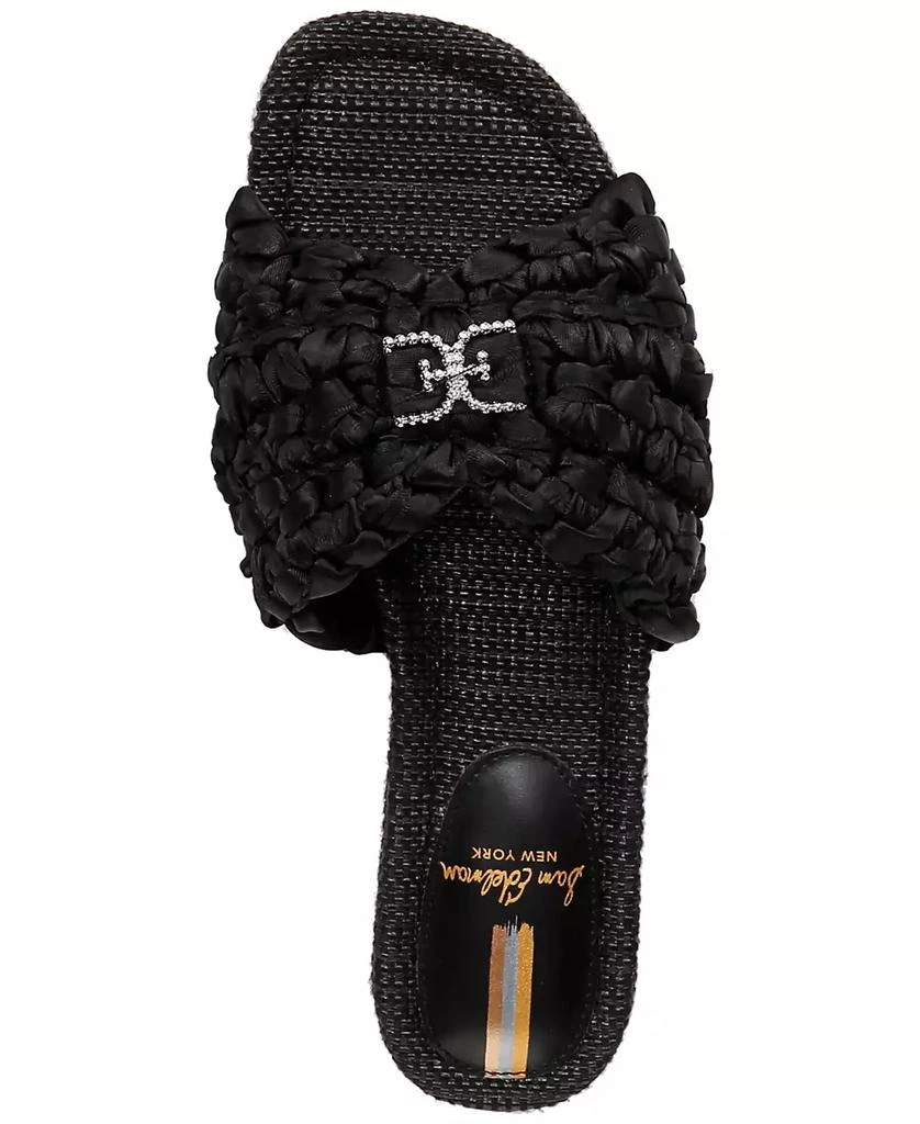 Sam Edelman Women's Bridget Embellished Knotted Slide Flat Sandals 4