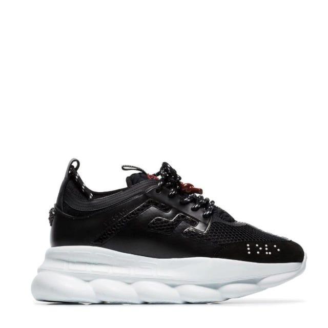 NA Black Chain Reaction Sneakers with red details
