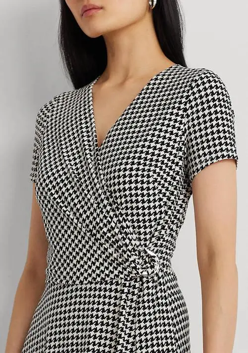 Ralph Lauren Ralph Lauren Houndstooth Jersey Surplice Dress 4