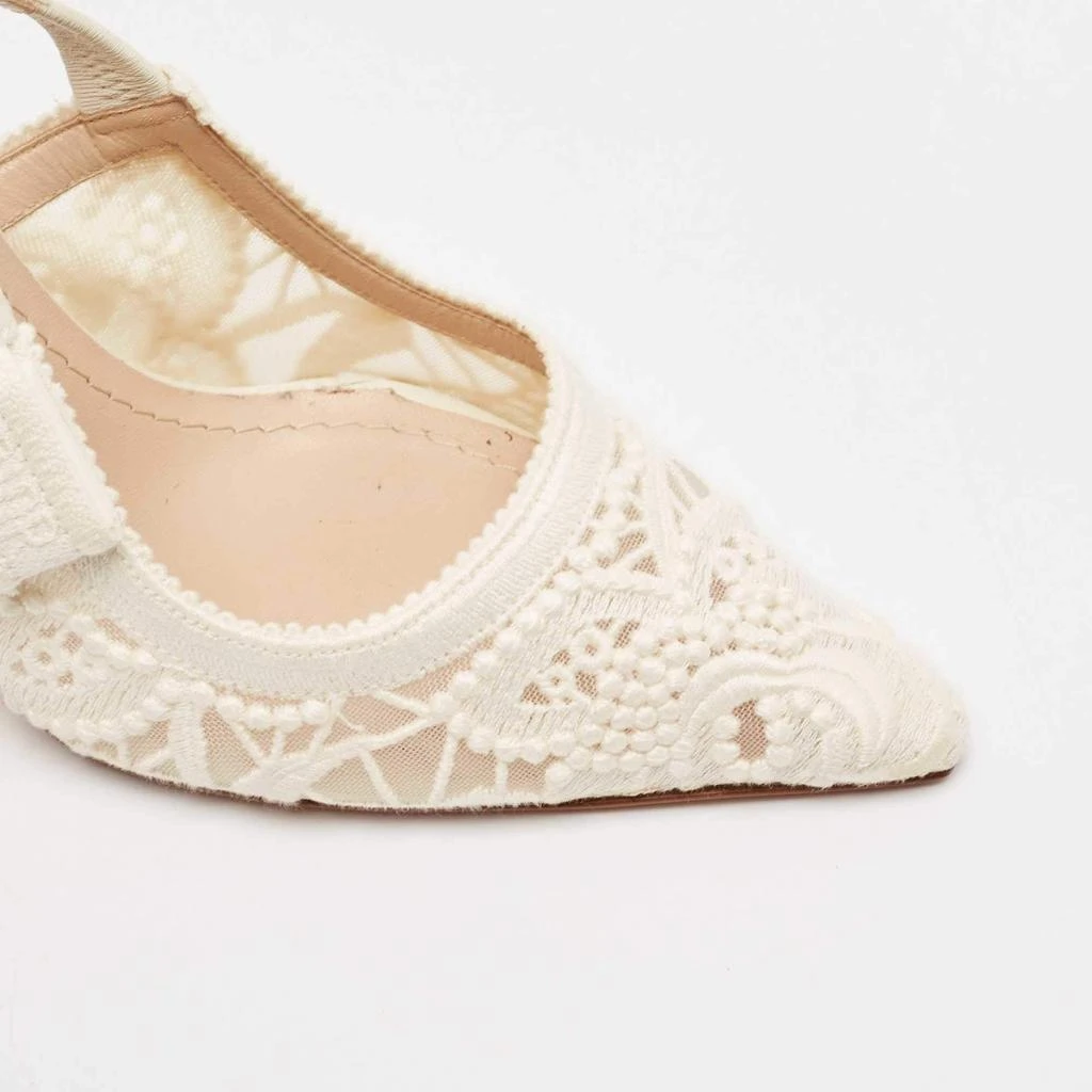 Dior Dior White Lace J'Adior Slingback Pumps Size 40 7