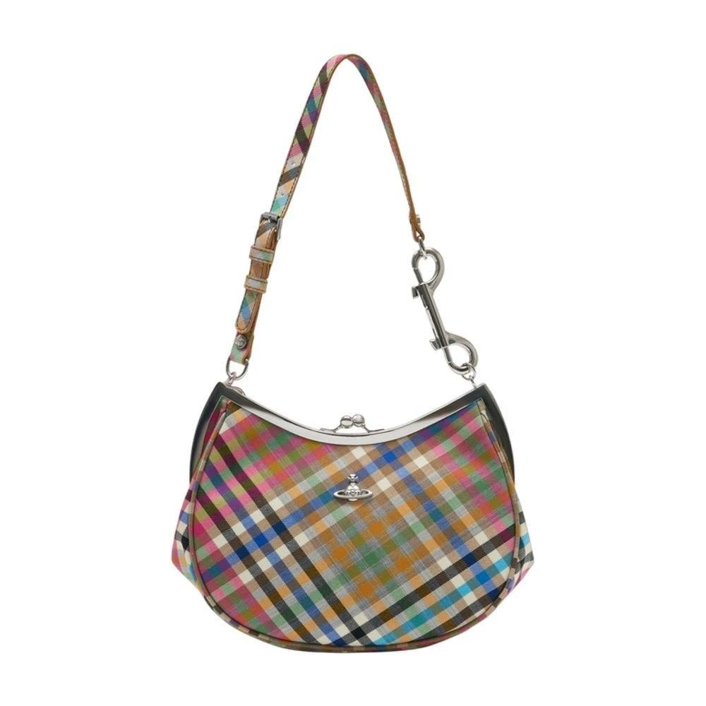 Vivienne Westwood Vivienne Westwood Charm Frame Check Shoulder Bag