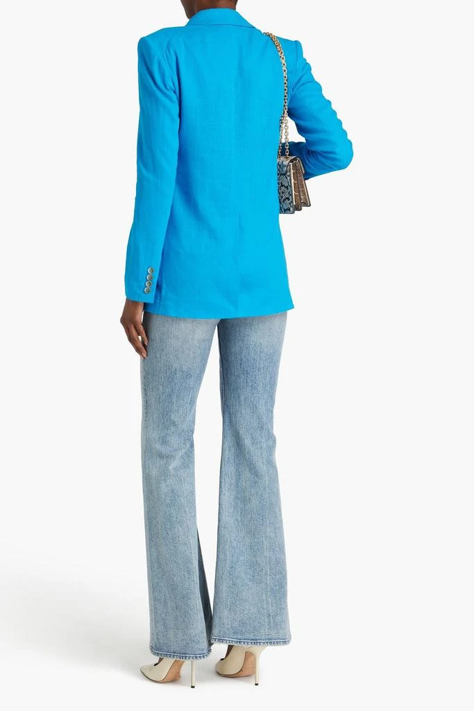 Diane von Furstenberg Madison double-breasted slub woven blazer 3