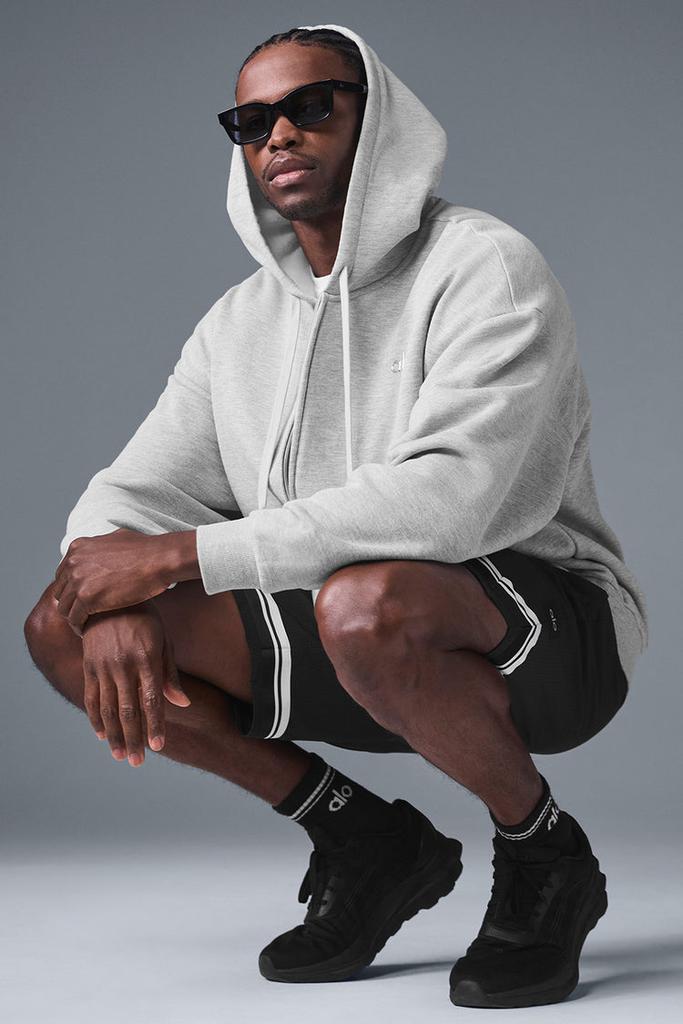 Alo アロ　グレー フード付き ジャケット Accolade Hoodie - Athletic Heather Grey | ALO