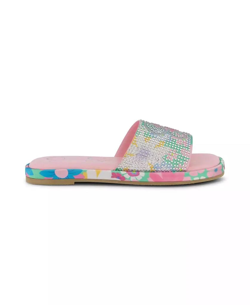 Jessica Simpson Little and Big Girls Sora Logo Floral Casual Slide Sandals 2