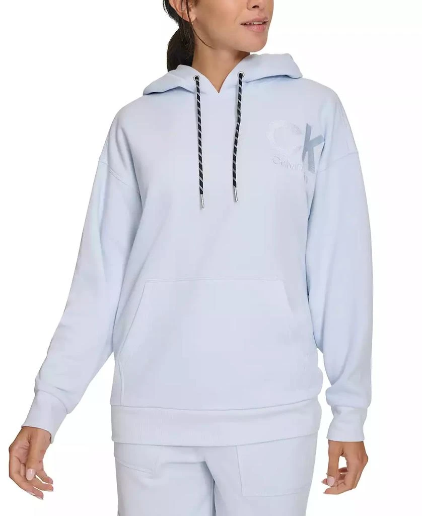 Calvin Klein Women's Eco Fleece Logo Pullover Hoodie 1