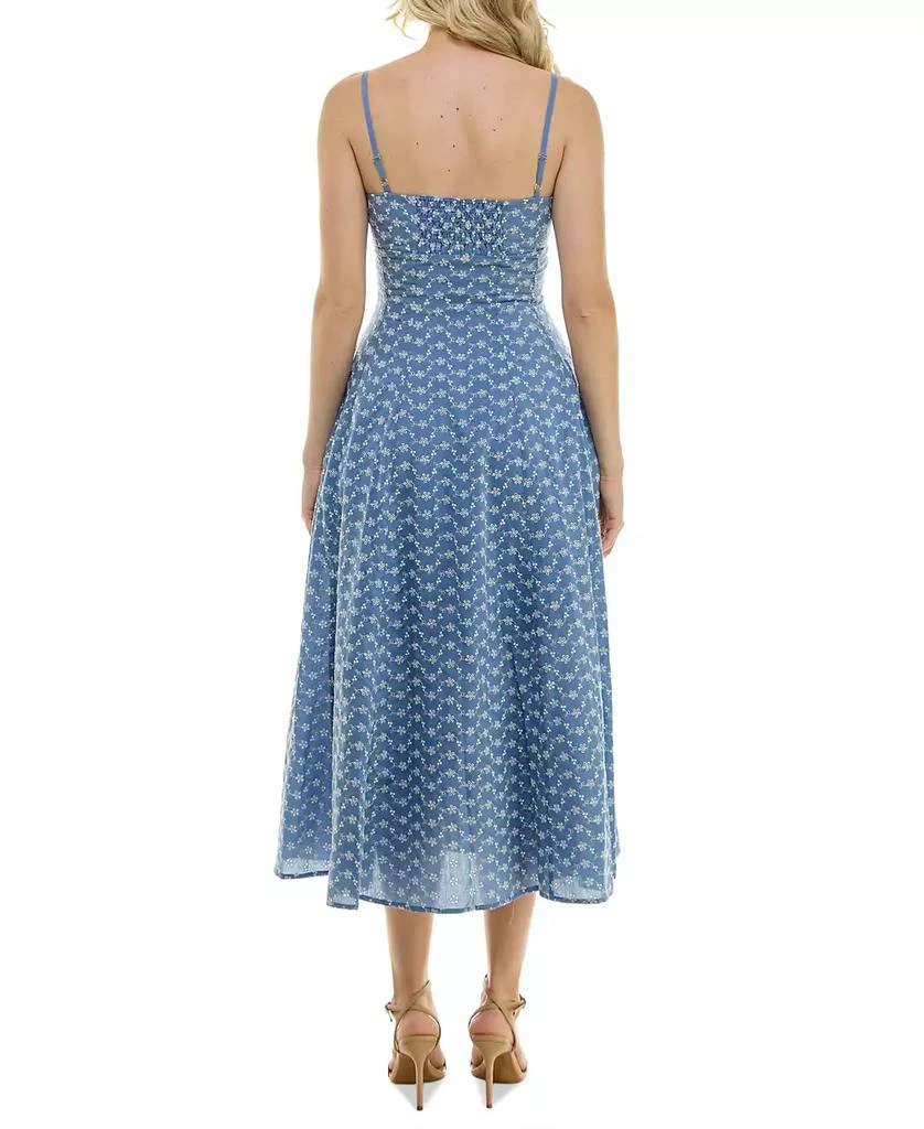 Taylor Petite Sweetheart-Neck Embroidered Midi Dress 5