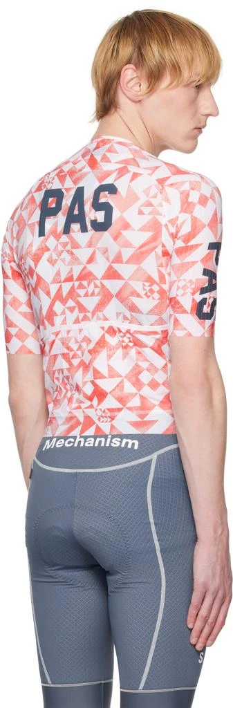 Pas Normal Studios Red & White 'PAS' Mechanism Pro Jersey T-shirt 3
