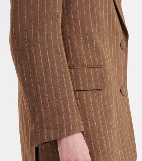 Dries Van Noten Striped linen-blend blazer 5
