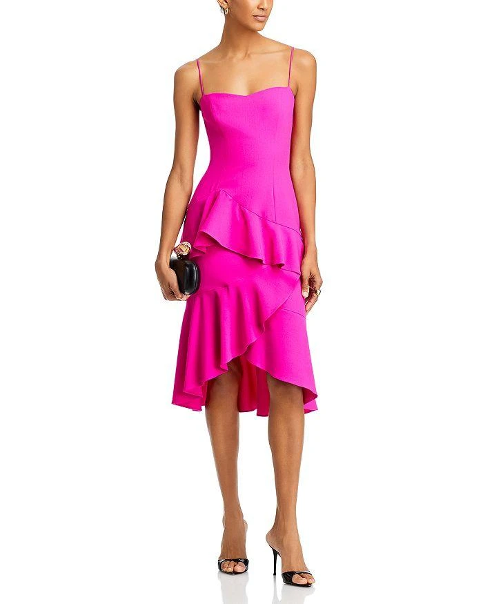 Black Halo Barbados Tiered Ruffle Dress 3