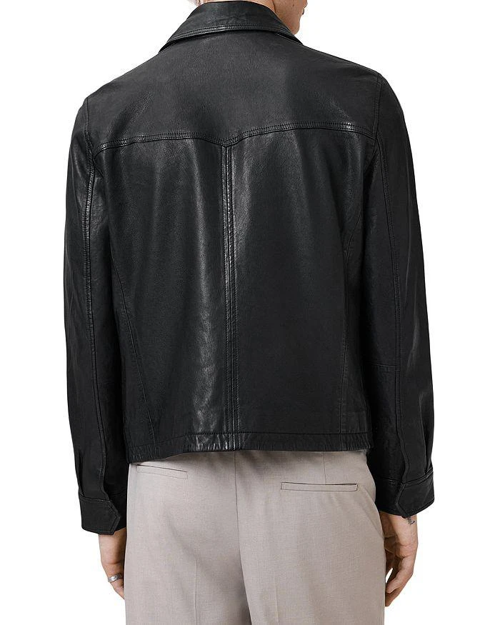 ALL SAINTS Nellcot Boxy Fit Western Yoke Leather Jacket 4
