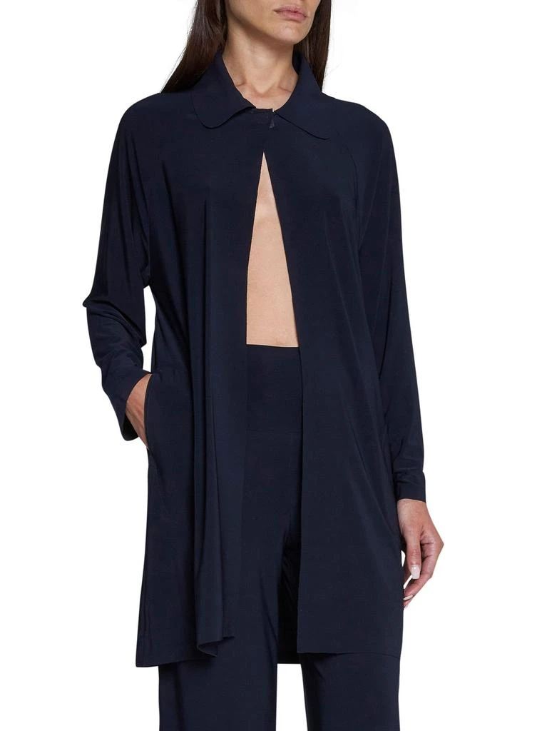 Norma Kamali Norma Kamali Collared Open-Front Coat 3