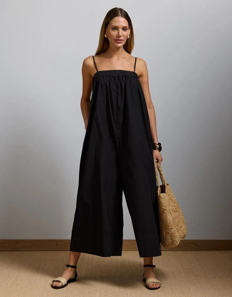 AE AE77 Premium Wide-Leg Cropped Poplin Jumpsuit 1