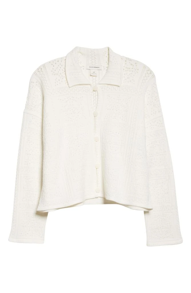 Club Monaco Pointelle Crop Sweater 7