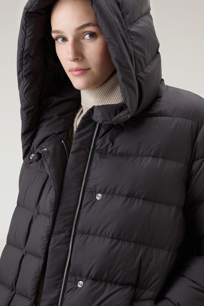Ellis Long Microfiber Down Jacket - Women - Black – On Sale Now