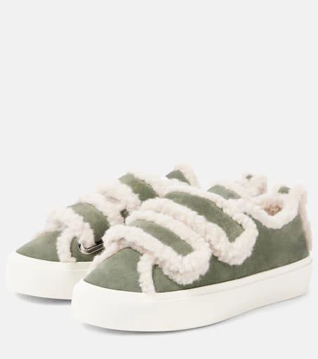 INUIKII Shearling-trimmed suede sneakers 4
