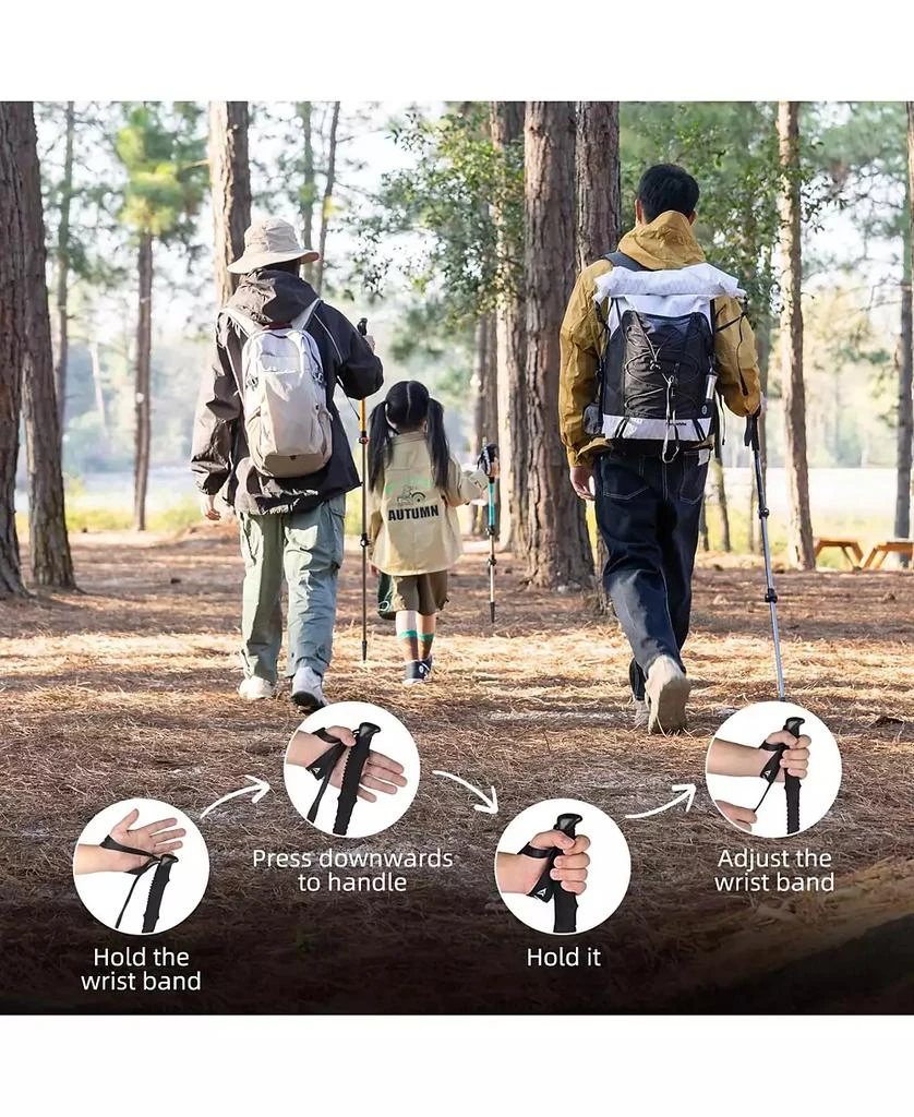 Naturehike 1pc Ultralight Trekking Pole - Adjustable Hiking Sticks w/Secure Lock, EVA Grip,4 Colors, 50-135cm (20-53in) for Adults 
Kids 6