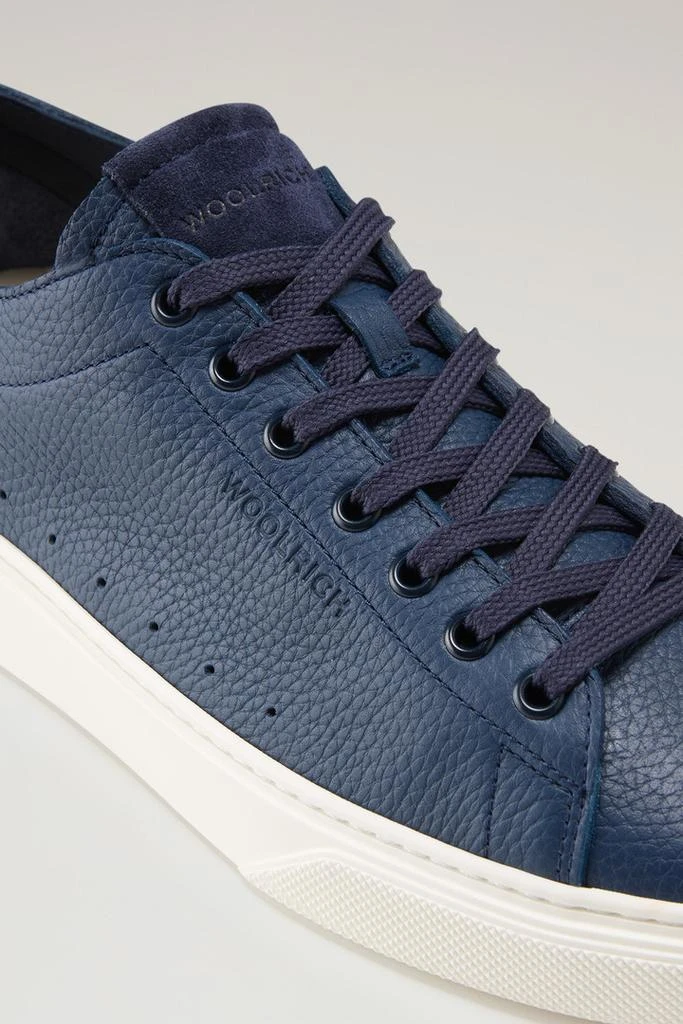 WO-FOOTWEAR Cloud Court Sneakers in Tumbled Leather - Men - Blue 5