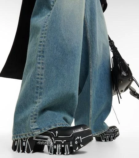 Balenciaga Bulldozer lace-up leather ankle boots 4