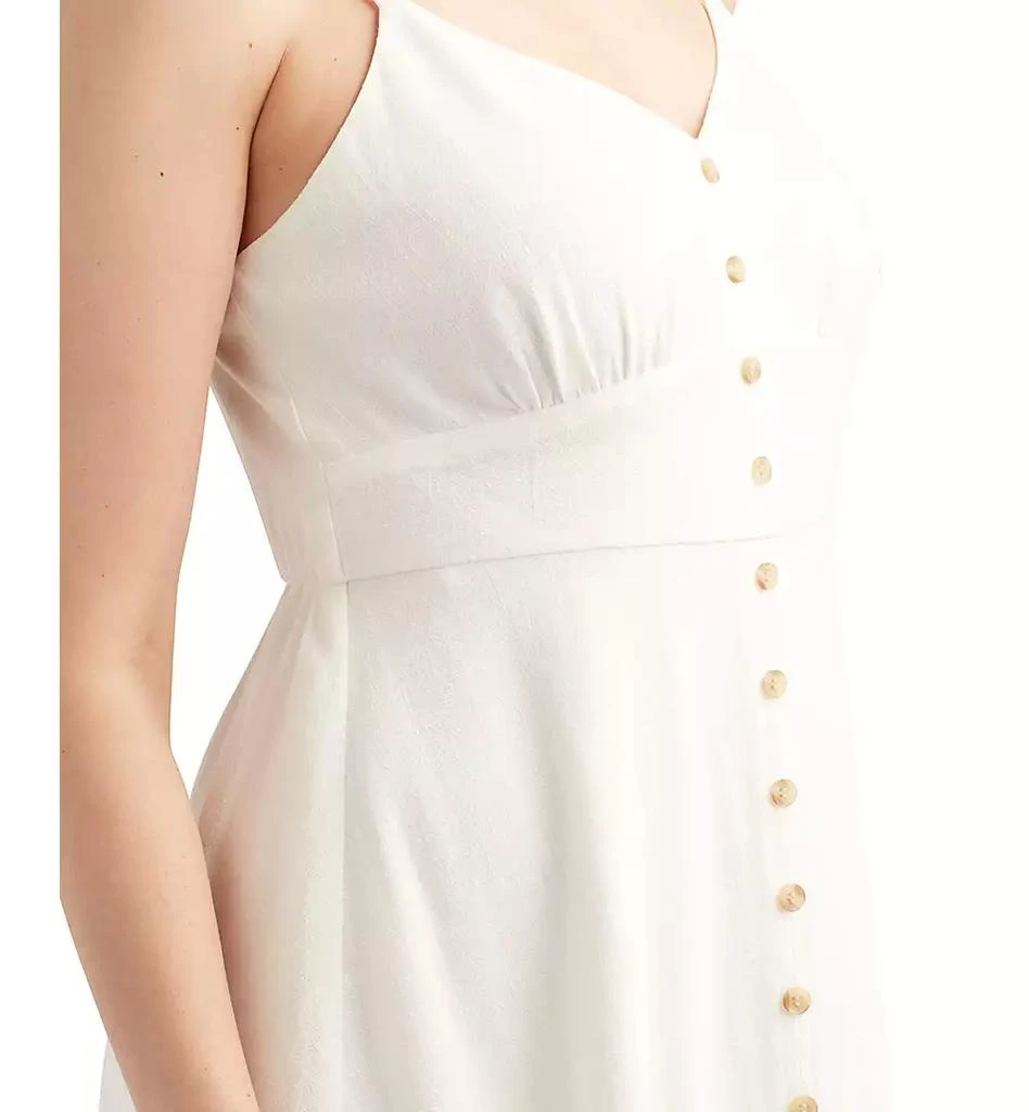 BCX Juniors' Button-Front Sleeveless Midi Dress 3