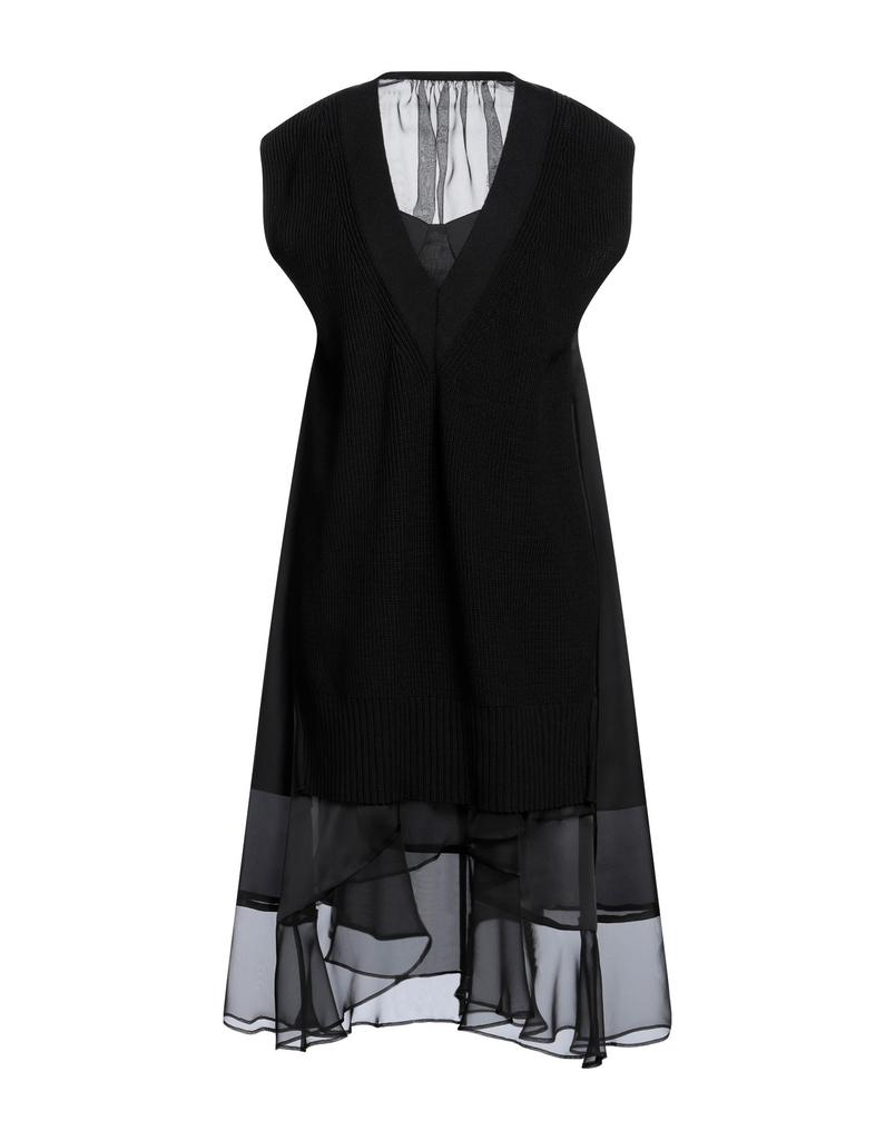 【関税込み】sacai ブラック Matelasse Twill Mix ミニドレス Sacai Black Matelasse Twill Mix Minidress - Dresses & Skirts