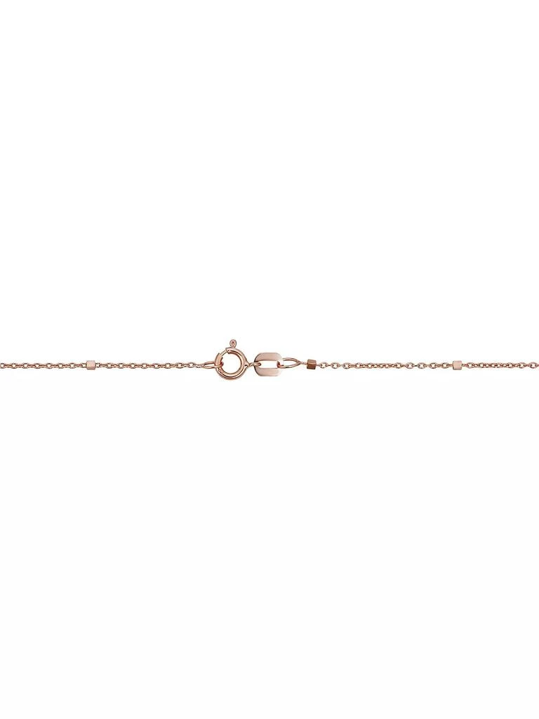 Oradina 14K Rose Solid Gold Grace Chain Necklace 2