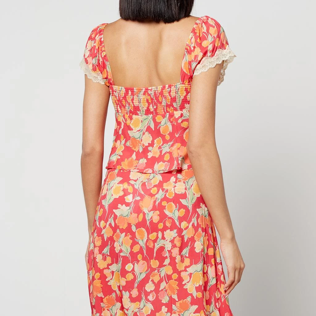 Rixo Rixo Rosella Floral-Print Satin Top 2