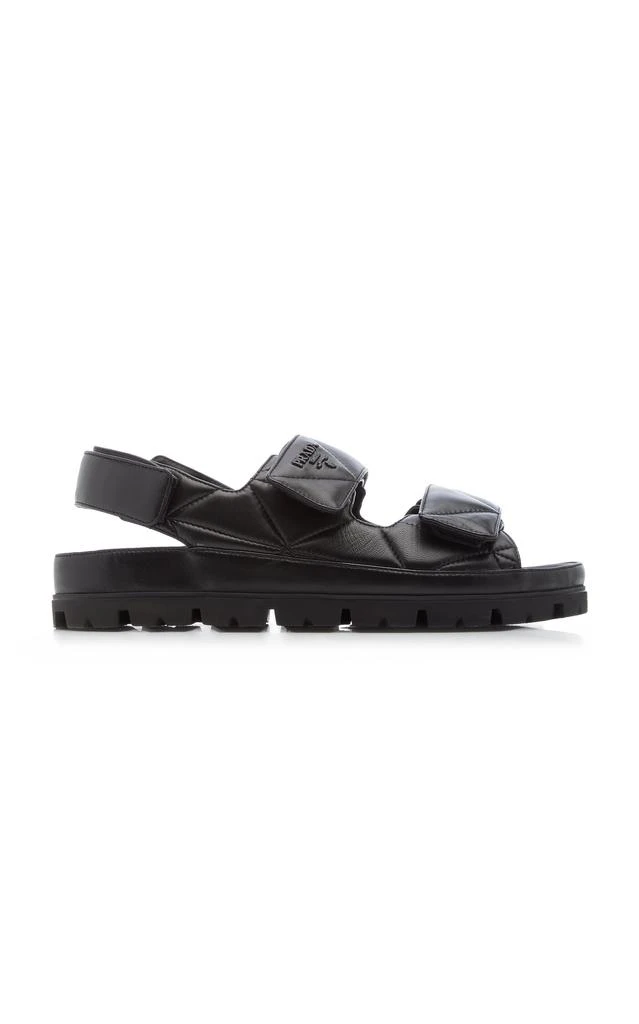 Prada Prada - Quilted Leather Sandals - Black - IT 36.5 - Moda Operandi 1