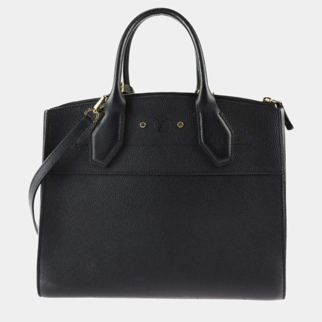 Louis Vuitton Louis Vuitton Black Leather City Steamer MM Satchel 3