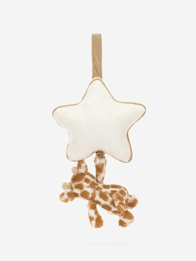 Jellycat Jellycat Bashful Giraffe Musical Pull in Brown (30 CM)