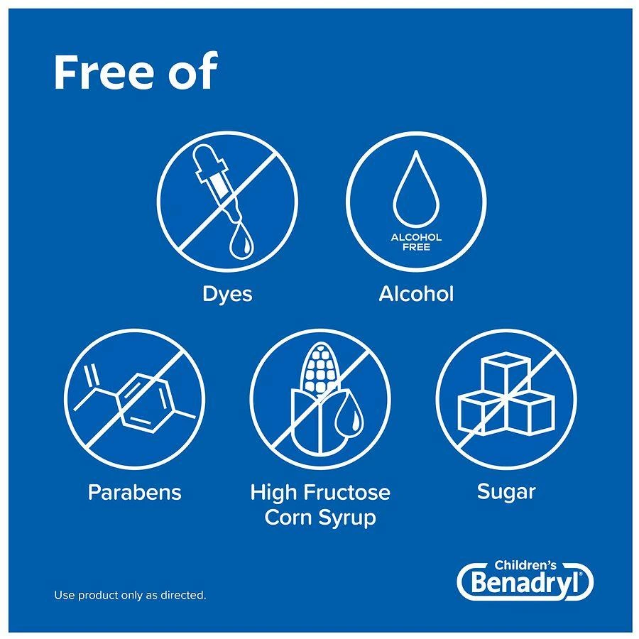 Benadryl Children
s Dye-Free Allergy Relief Liquid, Bubble Gum 6