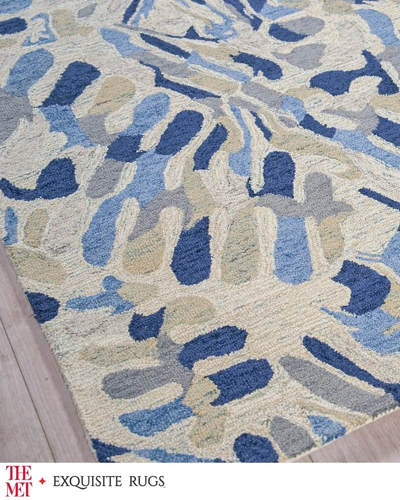 Exquisite Rugs Botanica Hand-Tufted Navy/Ivory Rug, 8' x 10' 3