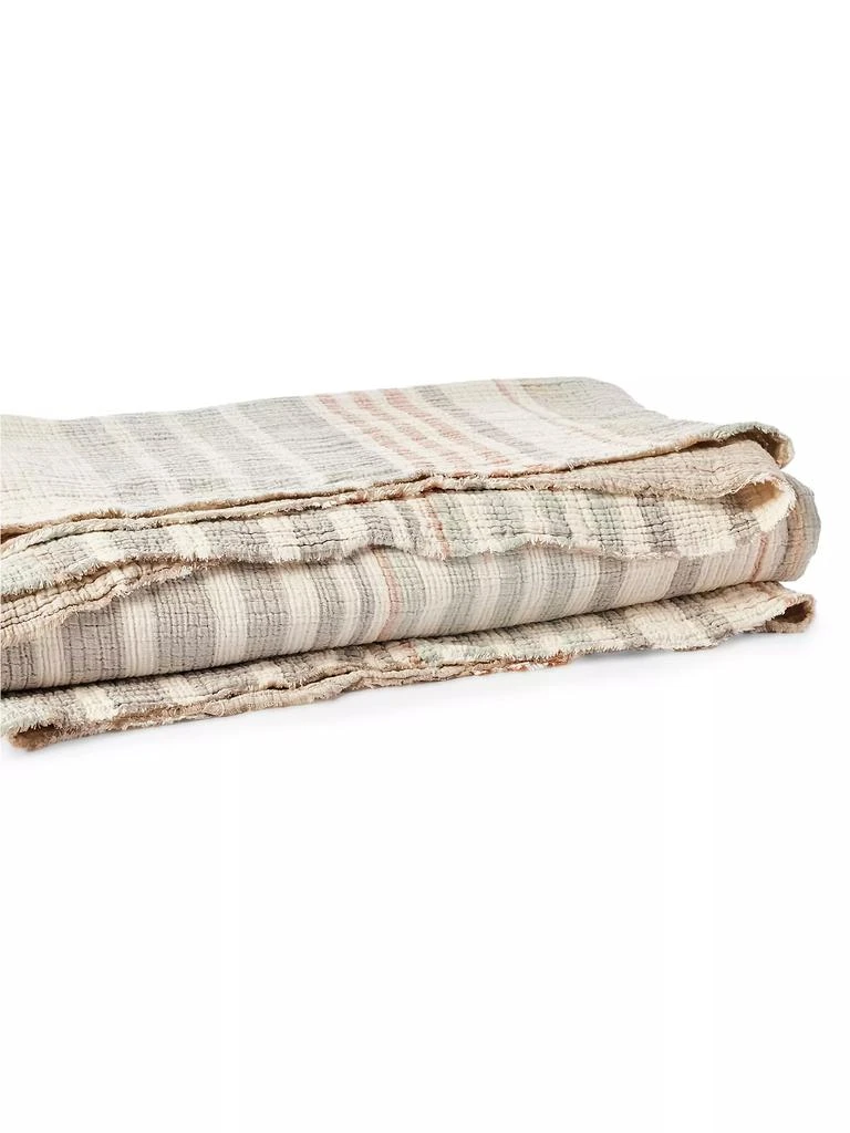 Coyuchi Topanga Striped Matelasse Blanket 1