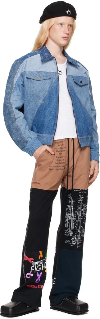 MARINE SERRE Brown Regenerated Sweatpants 4