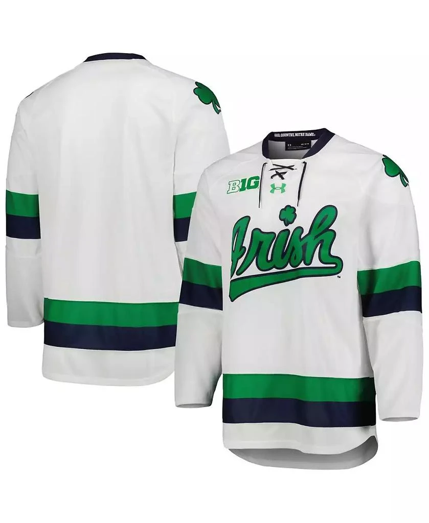Under Armour Men's White Notre Dame Fighting Irish Team Replica Hockey Jersey 1
