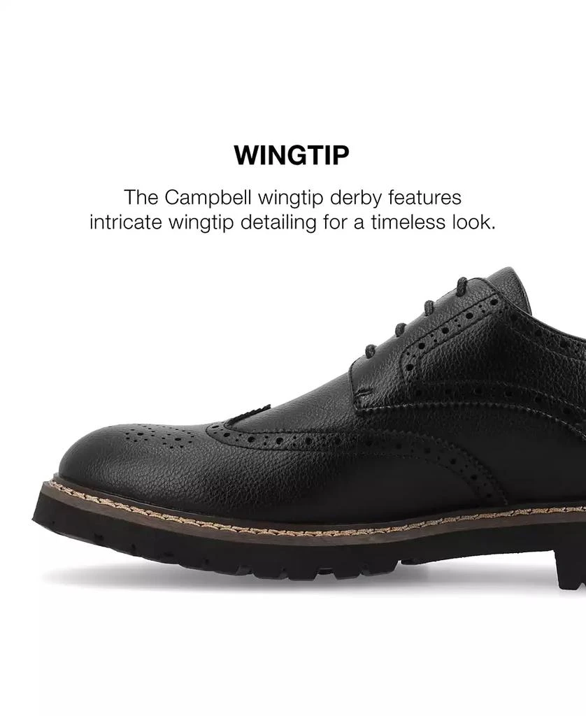 Vance Co. Men's Campbell Tru Comfort Foam Wingtip Lace-Up Derby Shoes 7